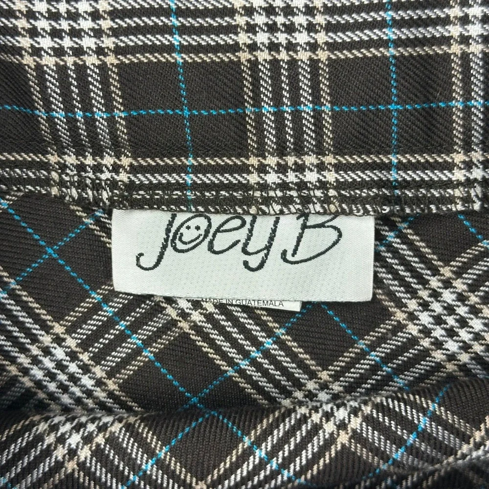 Joey B Skirt Womens 12 Brown Plaid Skater Mini High Rise Preppy Dark‎ Academia